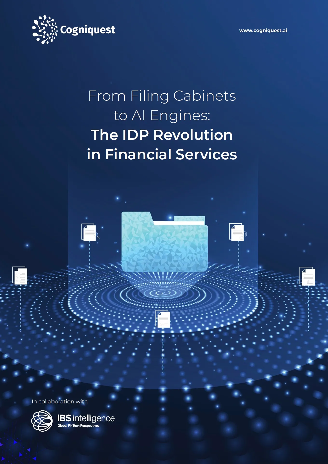 Cover of the whitepaper From Filing Cabinets to AI Engines: The IDP Revolution in Financial Services